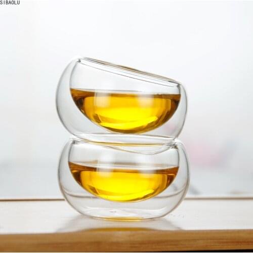 100ml Double Coffee Mugs Drinking Insulation Double Wall Glass Tea Cup Creative Gift Drinkware Milk Wine Glasses Glass Cup 2020