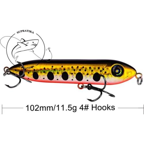 102MM/11.5G Artificial Pencil High Quality Plastic Fishing Bait 3D Eyes Anti-Corrosion Freshwater Fishing Lure Hard Bait