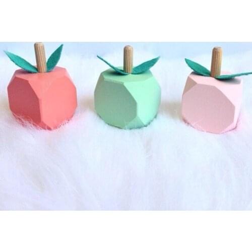 2021 Nordic Children Apples Building Block Wooden Furniture Room Decor Shooting Props Baby Room Nursery Home Decoration