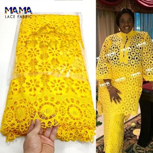 5 Yards 2021 High Quality Swiss Voile Lace in Switzerland Cotton Lace For Nigerian Guinea Evening Party Stone Dry Laces Sewing