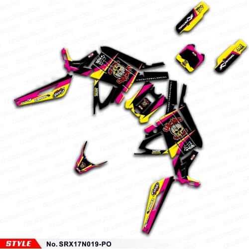 Aftermarket Decals Motorcycle Stickers Backgrounds Adhesives for Sur-Ron Light Bee X S Electric Dirt Bike, Style No.SRX17N019-PO