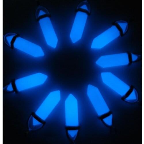 Natural stone Glow in the Dark Luminous Quartz Crystal Turquoises Pendant for diy Jewelry making necklace Accessories1pc