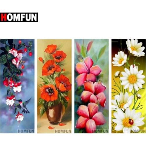HOMFUN Diamond Painting Full Square/Round Drill 5D DIY "Bird flower" Daimond Embroidery Rhinestone Cross Stitch Decor Gift