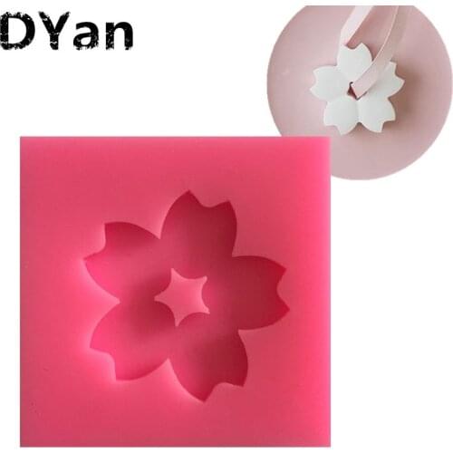 Free Shipping Sakura Flower Petal Fragrance Cake Silicone Mold diy Chocolate Mold Kitchen Liquid Cake Baking Tools A1352