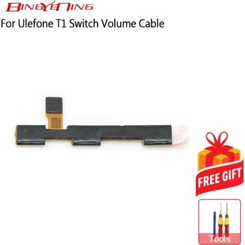 BingYeNing New Original For Ulefone T1 Main power on/off+ volume FPC Key up/down button flex cable FPC