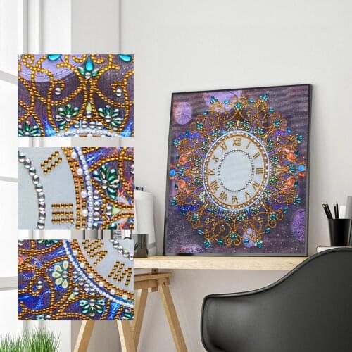 Clock Watch 5D Special Shaped Diamond Painting DIY Partial Drill Diamond Embroidery Rhinestone Cross Stitch Kits Art Crafts Gift
