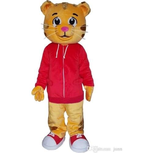 Daniel Tiger Mascot Costume Daniel Tiger Fur Mascot Costumes for Halloween party