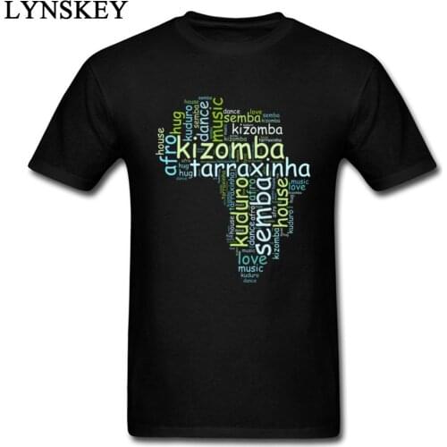 Casual Style Kizomba Cloud Men Printed T-shirt Letter Designer Tops Cotton Tees O-neck Short Sleeve Black White