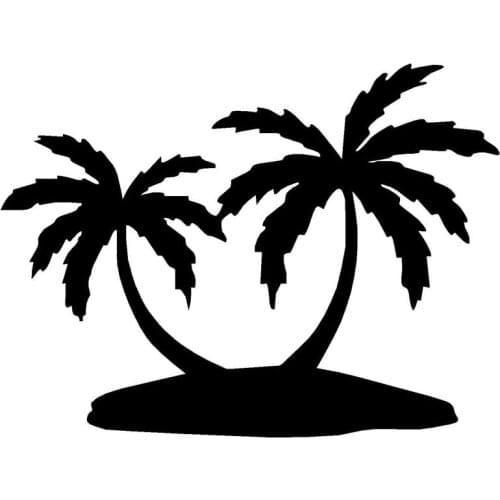 12.7*9.5CM Palm Tree Personalized Car Stickers Decals Motorcycle Car Accessories C2-0665