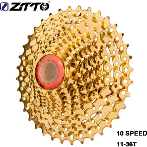 ZTTO MTB 10 Speed 10s Cassette 11-36 T Gold Golden Freewheel Flywheel for parts M610 XT M785 SLX M670 XTR M975 K7 NX GX