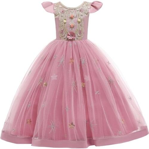 Summer Baby Girls Flower Princess Ball Gown Party Dress For Brithday Wedding Kids Christmas Dresses Children Clothing 2-12 years