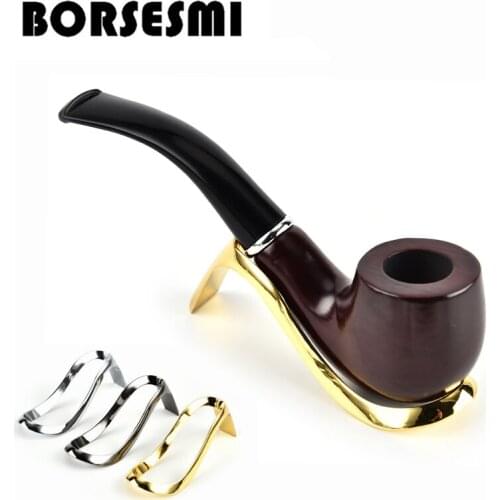 Hot-selling stainless steel cigar holder portable travel pipe holder pipe fittings metallic vanilla cigar holder fittings