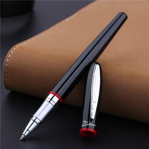 Picasso 907 Montmartre Pimio Metal Black Rollerball Pen with Yellow/Red Ring Luxurious School Business Office Pen