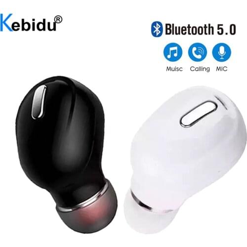 Mini In-Ear 5.0 Bluetooth Earphone HiFi Wireless Headset With Mic Sports Earbuds Handsfree Stereo Sound Earphones For All Phones