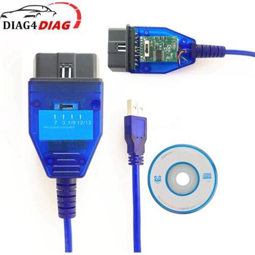 New Chip FTDI FT232RL FT232RQ for VAG KKL Car ECU USB Interface Auto OBD2 Scanner For AUDI for VW for Skoda for Seat with 4 Way