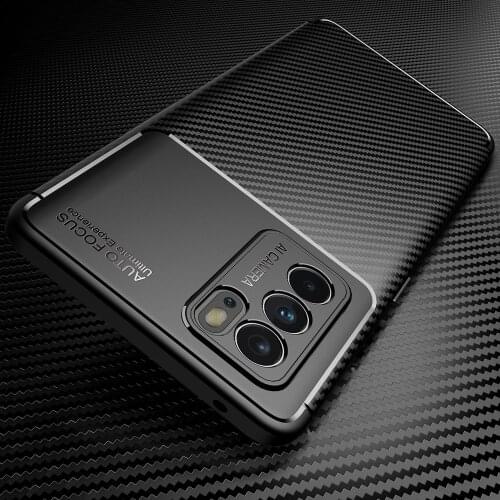 Carbon Fiber Pattern Luxury Fundas TPU Bumper Cover For Oppo Reno 6 6pro Reno6 Pro Plus 5G Case Shockproof Shell Housing