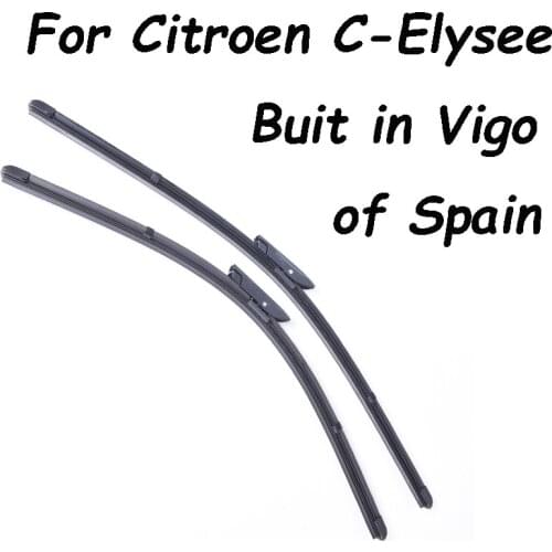 Front Wipers Blades For Citroen C-Elysee Buit In Vigo Of Spain From 2012 2013 2014 Car Accessories Windshield Wipers