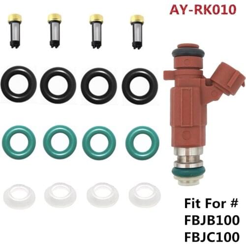 4sets fuel injector repair kit service kits fit for Nissan Sentra Fuel Injector #FBJB100 FBJC100 16600-5L700 166005L30 AY-RK010