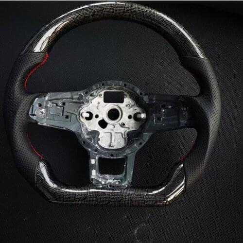 Carbon Fiber Steering Wheel For Fit VW Golf 7 GTI Golf R MK7 Jetta Passat Polo GTI Scirocco 2014-2018 Replacement