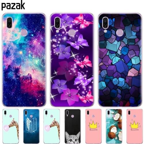 Silicone case for Huawei Honor Play Case 6.3'' painting soft tpu Back phone Cover For Huawei Honor Play Coque etui bags bumper