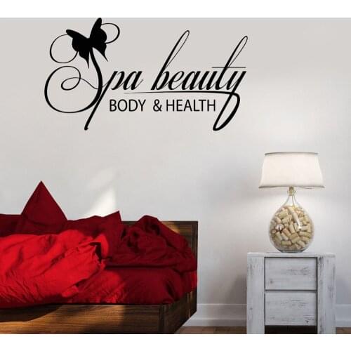 Spa Salon Vinyl Wall Decal Beauty Salon Body Health Window Sticker Relax Therapy Art Mural Nail Studio Wall Decal M113