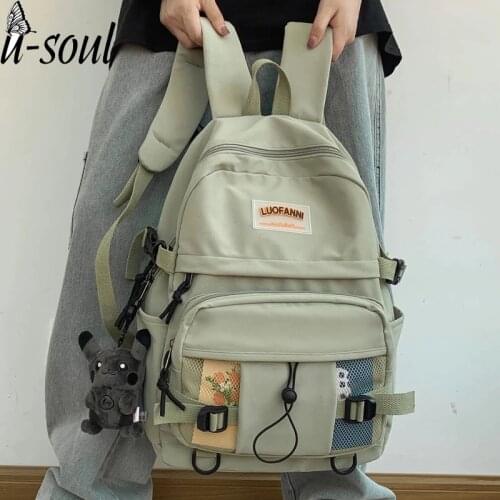 USOUL New Waterproof Nylon Women Backpack Female High Quality Schoolbag For Teenage Girl Travel Backpack Large Capacity Mochila