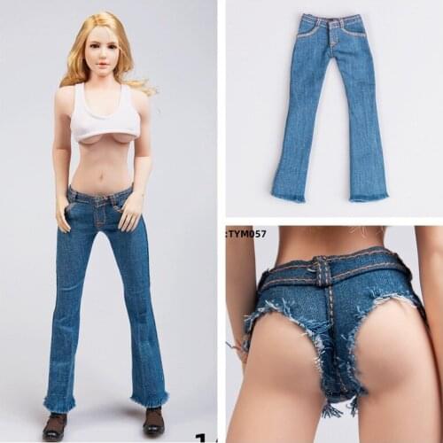 1:6 figure doll clothes Womans Denim shorts or jeans for 12" Action figure doll.not include doll and other accessories A0015