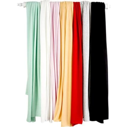 1 Meter 100% Cotton Knitted Fabrics Natural Modal Elastic Soft Smooth Cloth Garments Tissue Materials DIY Sewing T-Shirts dress