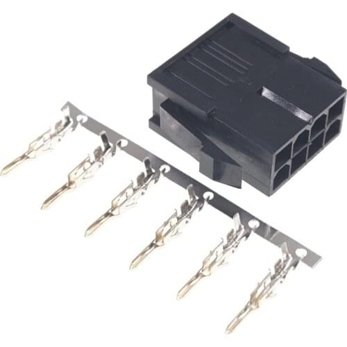 10pcs 5559 4.20mm 8P 8PIN Plug Housing Dual Row Panel Mount PC computer ATX CPU Power Connector Mini-Fit Male Crimp Terminal