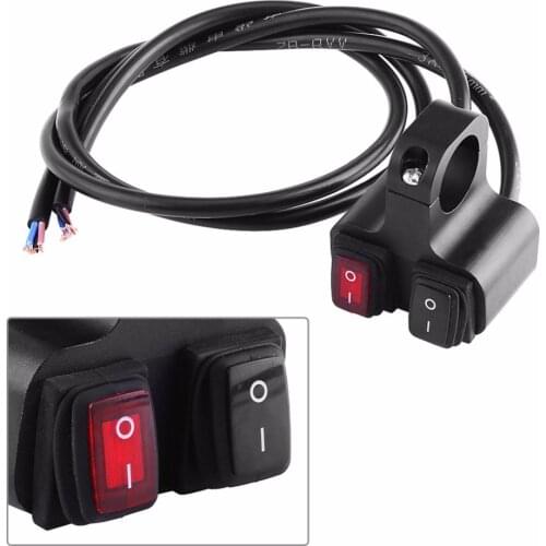 12V 16A Motorcycle Headlight On Off Switch CNC Aluminum Motorcycle Motorbike Handlebar HeadLight Spotlight On Off Dual Switch