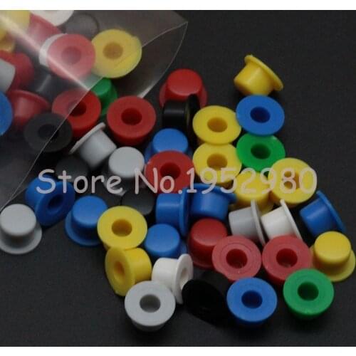 200PCS/LOT A101 Plastic Switch Button Caps Push Key Caps Multicolor Size 4.5mm*7.4mm Hat Shape ( for 6*6 Round Tact Switch)