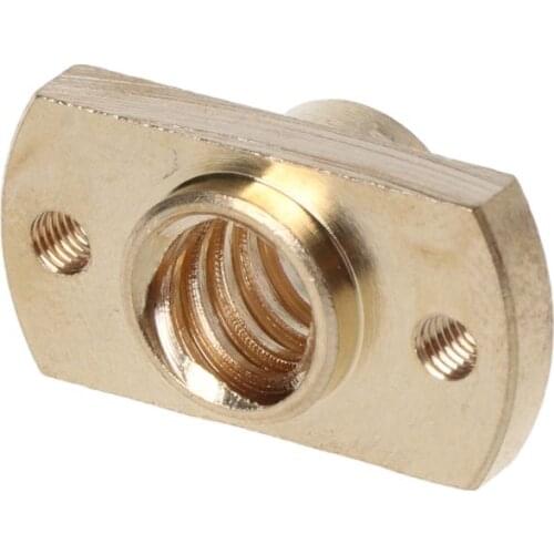 28EA T8 nut Pitch 2mm Lead 8mm Brass T8x8mm Flange Lead Screw Nut for CNC Parts
