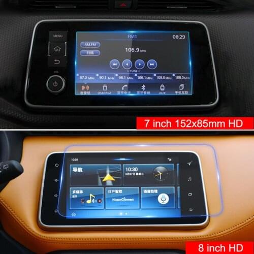 7/8inch For Nissan Kicks 2017 2018 2019 2020 Tempered Glass Car Navigation Screen Protector Film LCD Display Sticker Accessories