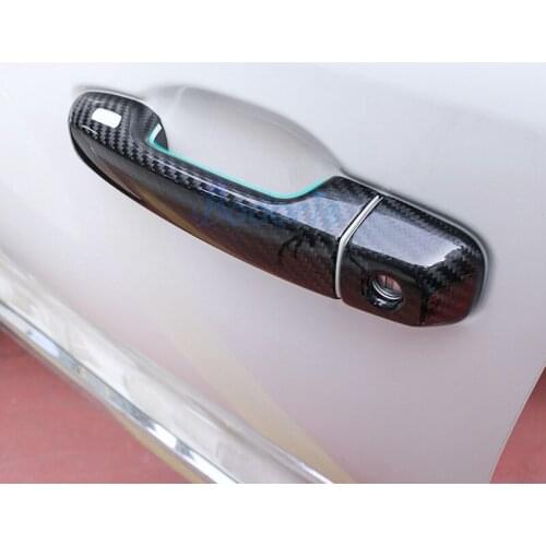 Chrome Car Styling Door Handle Bowl Insert Trim Panel Frame Kit 2016 2017 2018 For Toyota Land Cruiser 200 Accessories