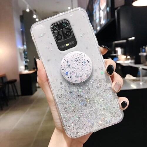 Glitter Case for Xiaomi Redmi Note 9 Pro Max Cover Shockproof Silicone Holder For Xiaomi Redmi Note 9s Bling Case
