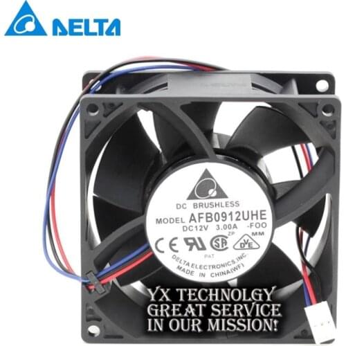 For Delta AFB0912UHE-F00 9238 12v 3.0A server cooling fan speed for 92*92*38mm
