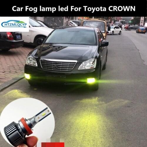 For Toyota CROWN Car Fog lamp led 12V 6000K 30W CROWN lamp decoration modification parts