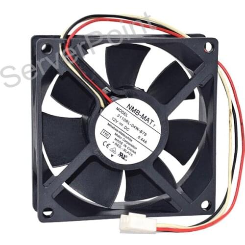 Well Tested Cooling Fan 3110RL-04W-B79 8025 F50 12V 0.44A 3 Wires Square Cooler Fan
