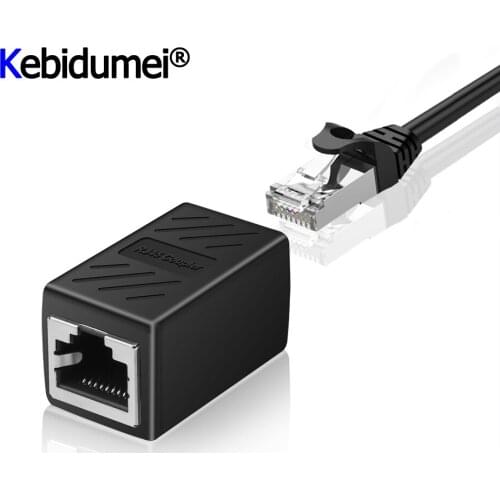 Portable RJ45 Female To Female Network Ethernet LAN Splitter Connector Transfer Head RJ45 CAT 5 5E 6 6a Extender Network Cable
