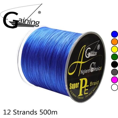 12 Strands 500M Braided Fishing Line Super Braid PE Line Fishing Line Fresh Saltwater Fishing 35-180LB