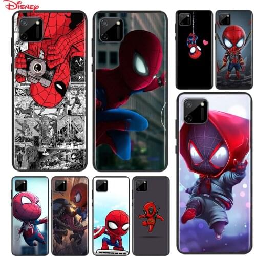 Marvel Cute Spider Man For OPPO A5 A9 A11X A1K A12 A12E A31 A32 A52 A53 A72 A73 A93 A94 AX7 Pro Soft Phone Case