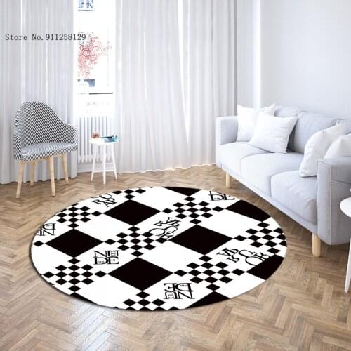 Fashion Geometry Round Carpet 3D Print Popular Luxury Carpets For Living Room Floor Rug Entrance Outdoor Mat Decor Floor Carpet