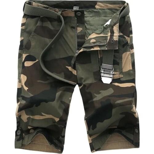 New Cargo Shorts Men 2020 Military Summer Army Green Cotton Men Loose Pocket Home Casual Bermuda Male Trousers Army Cargo Shorts
