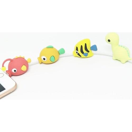 New Cable Accessory Cable Animal Bites Cartoon USB Cable Protector For iphone 5 6 7 8 USB cable protection Sleeve Protection