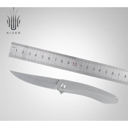 Kizer survival knife KI4553 zen 2020 new titanium knife with flipper opening useful camping tool