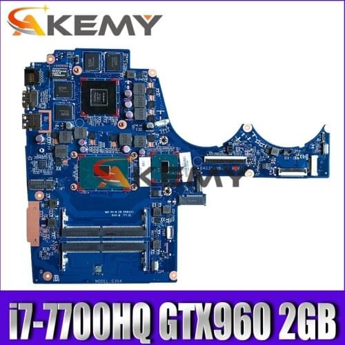 Original For HP 15-BC TPN-Q173 laptop motherboard MB i7-7700HQ GTX960 2GB 914772-001 914772-601 DAG35DMBAD0