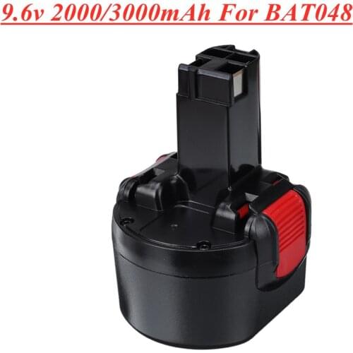 BAT048 9.6V 2000mAh Ni-CD Rechargeable Battery for Bosch PSR 960 BH984 BAT048 BAT119 9.6v 3000mah nimh Power Tools Battery