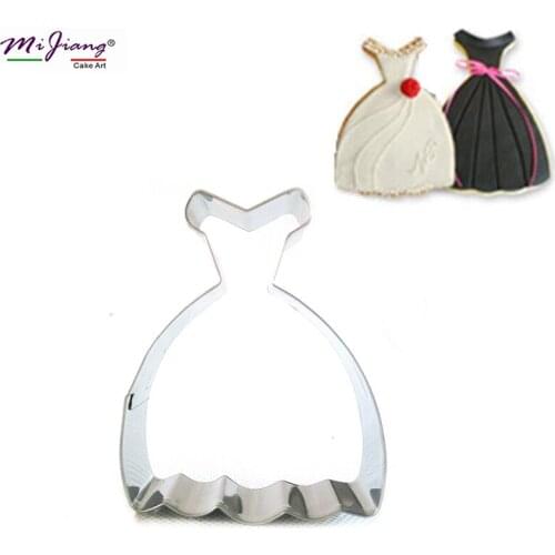 Stainless Steel Princess Dress Skirt Cookie Cutter Fondant Biscuit Mould CooKing Pastry Cake Decorating Tools Bakeware S7008