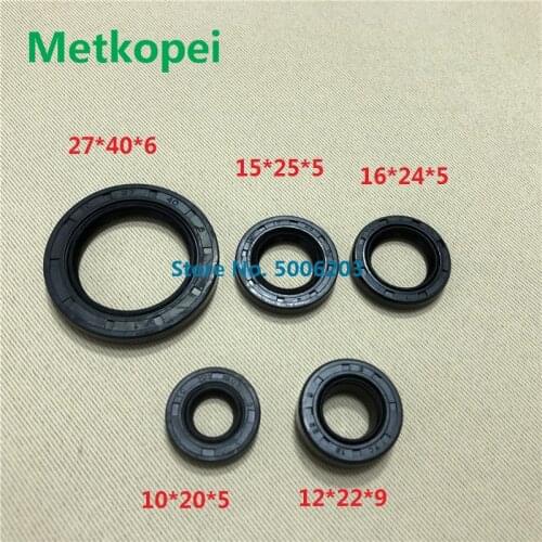 Motorcycle GN125 GS125 full complete engine oil seal rubber gear shaft seal for Suzuki 125cc GN GS 125 oil spare parts