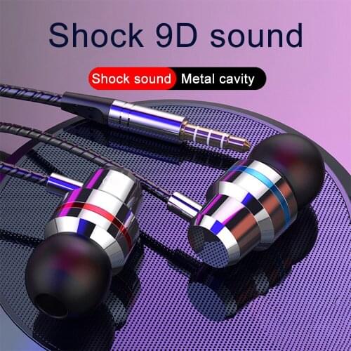 VIRWIR HIFI Wired Earbuds Headphones 3.5mm In Ear Earphone Sport Earpiece With Mic Bass Stereo Headset For iPhone Huawei Xiaomi